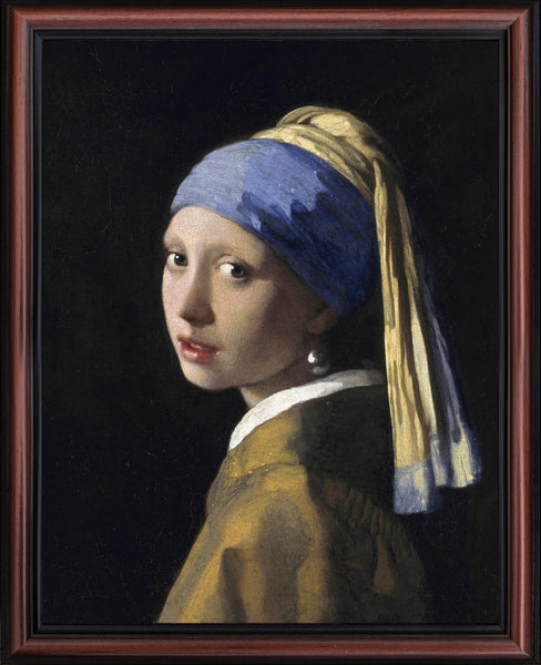 Girl With a Pearl Earring Framed Wall Art by Johannes Vermeer,  World Famous Wall Art Collection, Grace Your Home Decor With This Image, 11x14, 2480