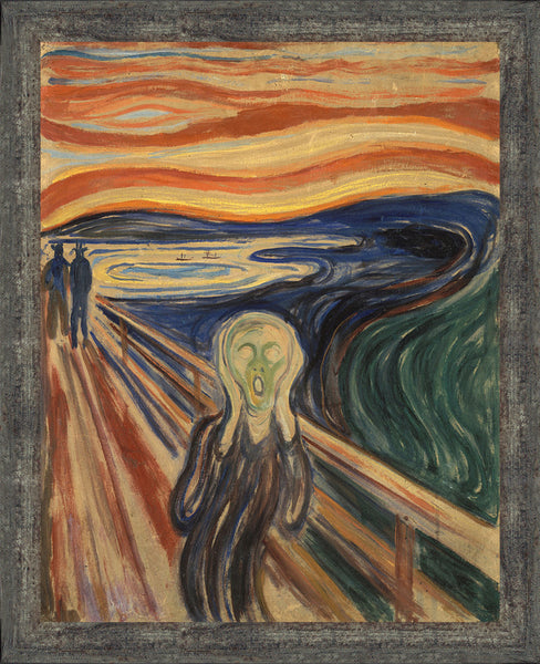 The Scream Framed Print by Edward Munch, World Famous Wall Art Collection, The Scream Print Will Grace Living Room or Office Decor, 11x14, 2481