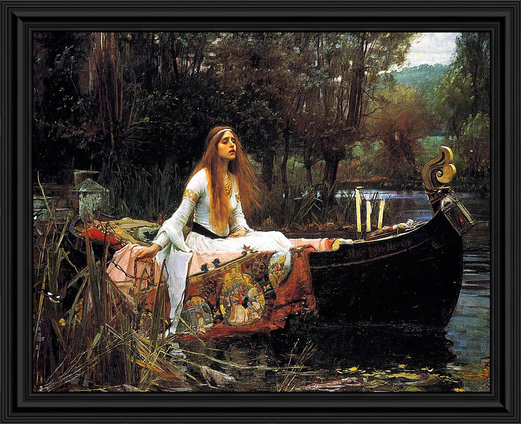 The Lady of Shalott Framed Print by John William Waterhouse, World Famous Wall Art Collection, Grace Your Living Room or Kitchen Decor With This Print, 11x14, 2484