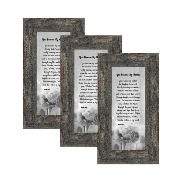 Picture Frame Set, 3 Piece Customizable Gallery Multi pack, 3-4x10, for Tabletop or Wall Display