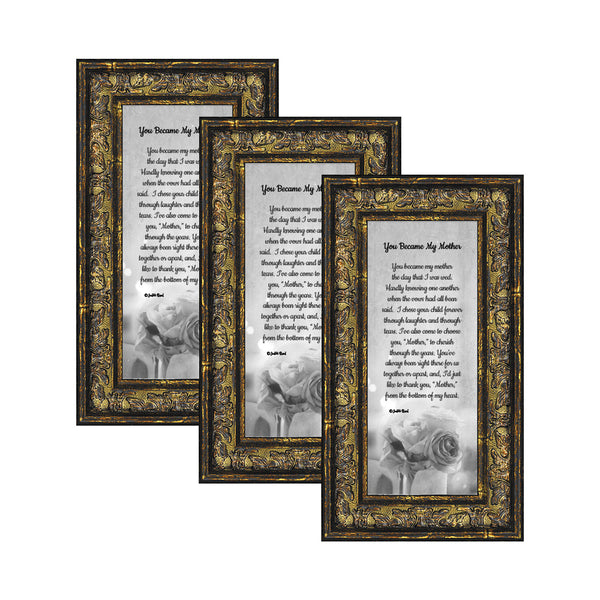 Picture Frame Set, 3 Piece Customizable Gallery Multi pack, 3-4x10, for Tabletop or Wall Display