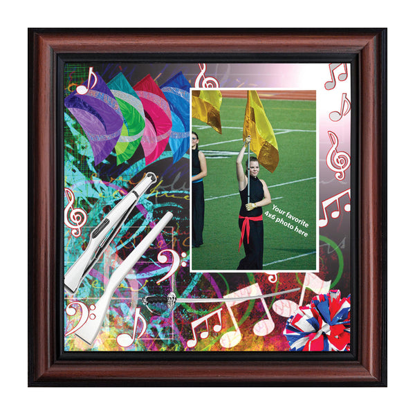 Auxiliary Color Guard, Flag Corp Marching Band, Picture Frame, 10x10 3501