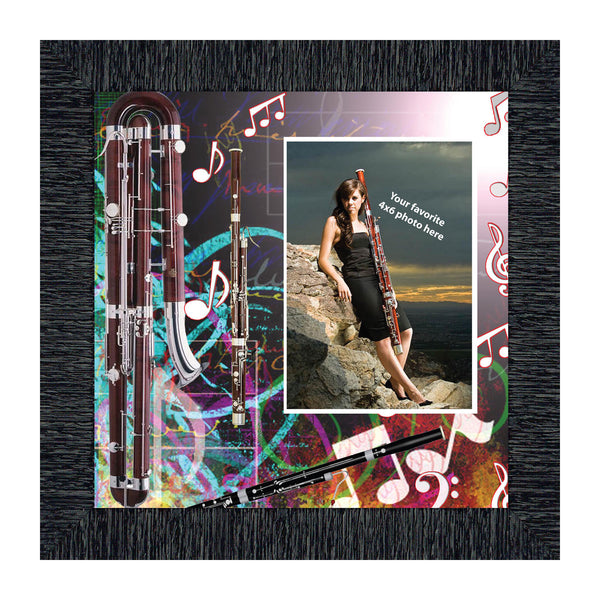 Bassoon for Marching or Concert Band, Personalized Picture Frame, 10X10 3503