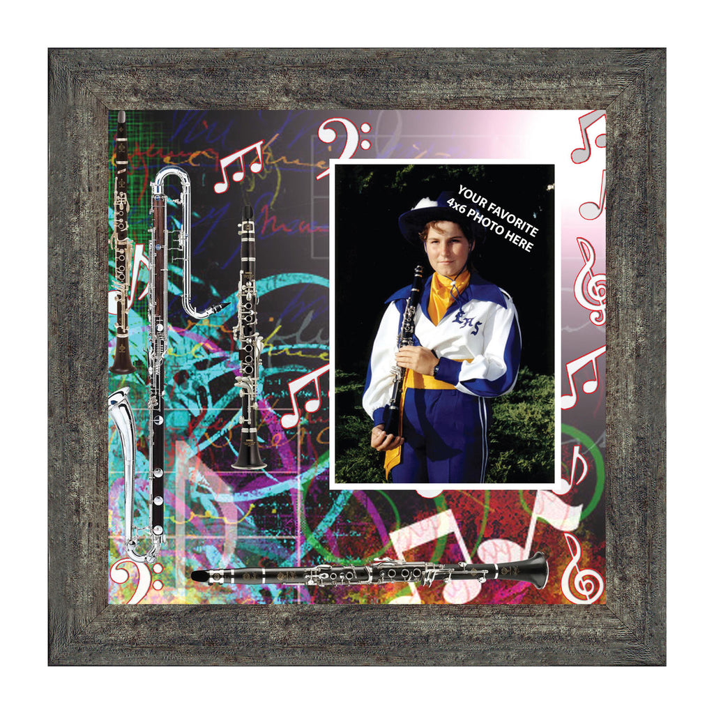 Clarinet, Marching or Concert Band Personalized Picture Frame, 10X10, 3505