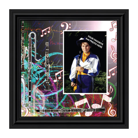 Clarinet, Marching or Concert Band Personalized Picture Frame, 10X10, 3505