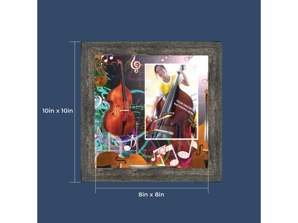 Double Bass, Marching or Concert Band Personalized Picture Frame, 10X10, 3506