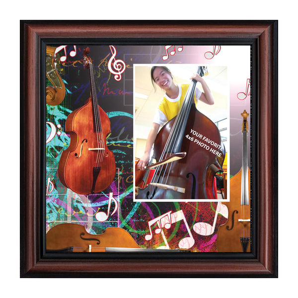 Double Bass, Marching or Concert Band Personalized Picture Frame, 10X10, 3506