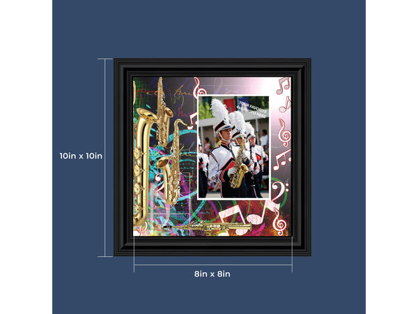 Alto Saxophone, Marching or Concert Band Personalized Picture Frame, 10X10, 3507