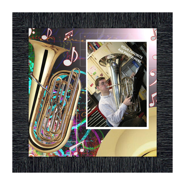 Tuba,  Marching or Concert Band Personalized Picture Frame, 10X10 3516