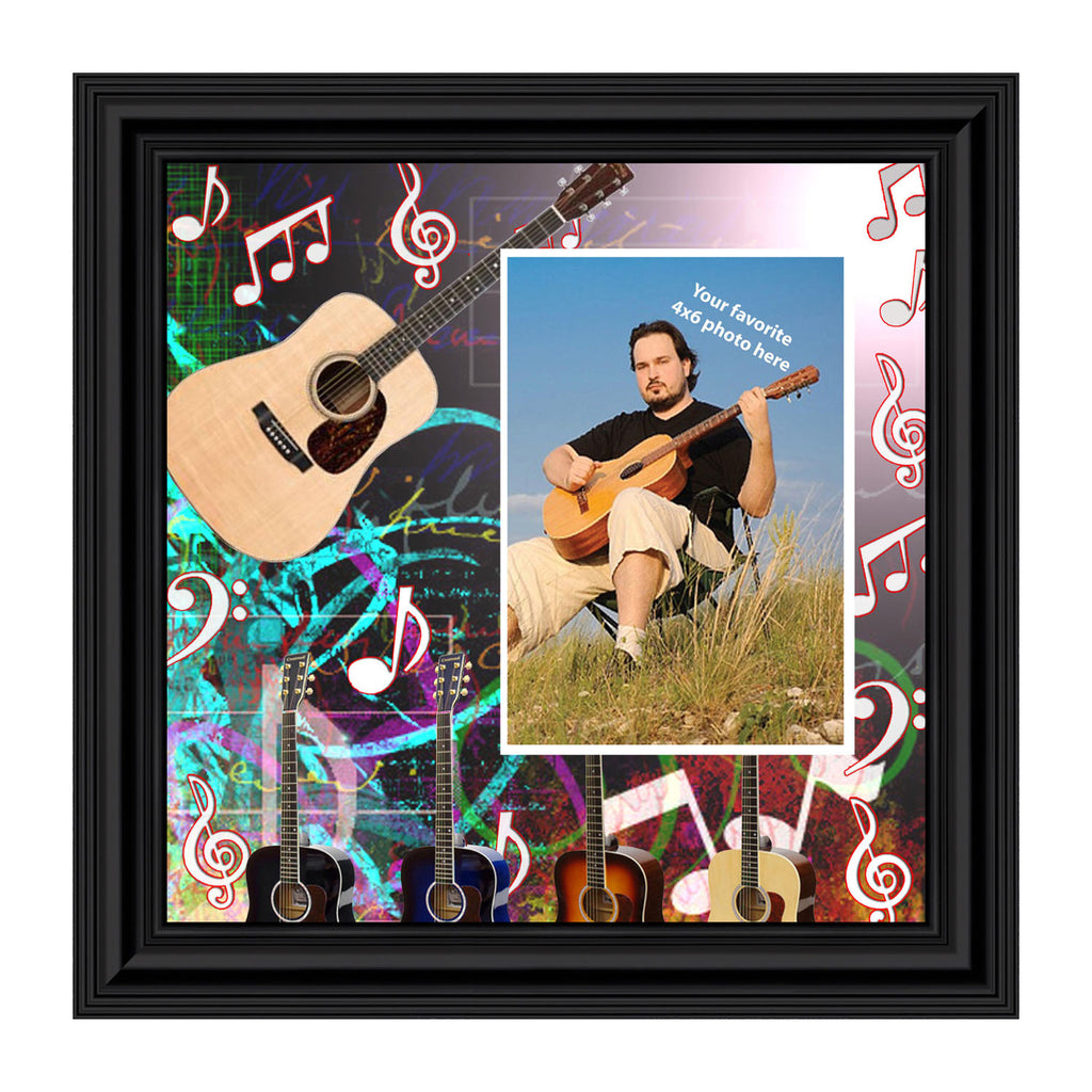 Acoustic Guitar, Concert Band Personalized Picture Frame, 10X10 3520