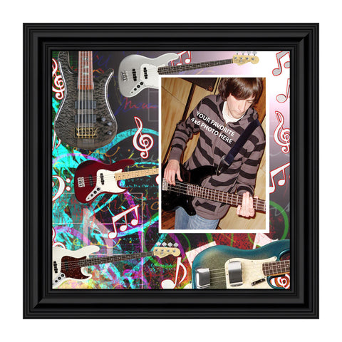 Bass Guitar Concert Band Personalized Picture Frame, 10X10 3521