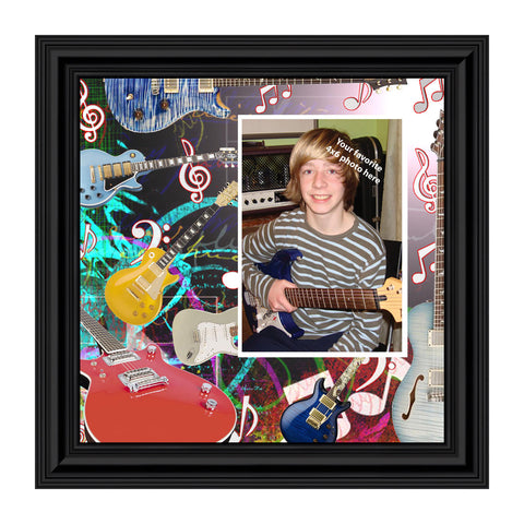 Electric Guitar Concert Band Personalized Picture Frame, 10X10 3522