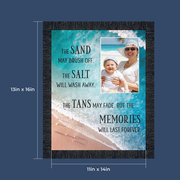 Memories Last Forever, Ocean Decor, Family Vacation Picture Frame, 10x10 6423