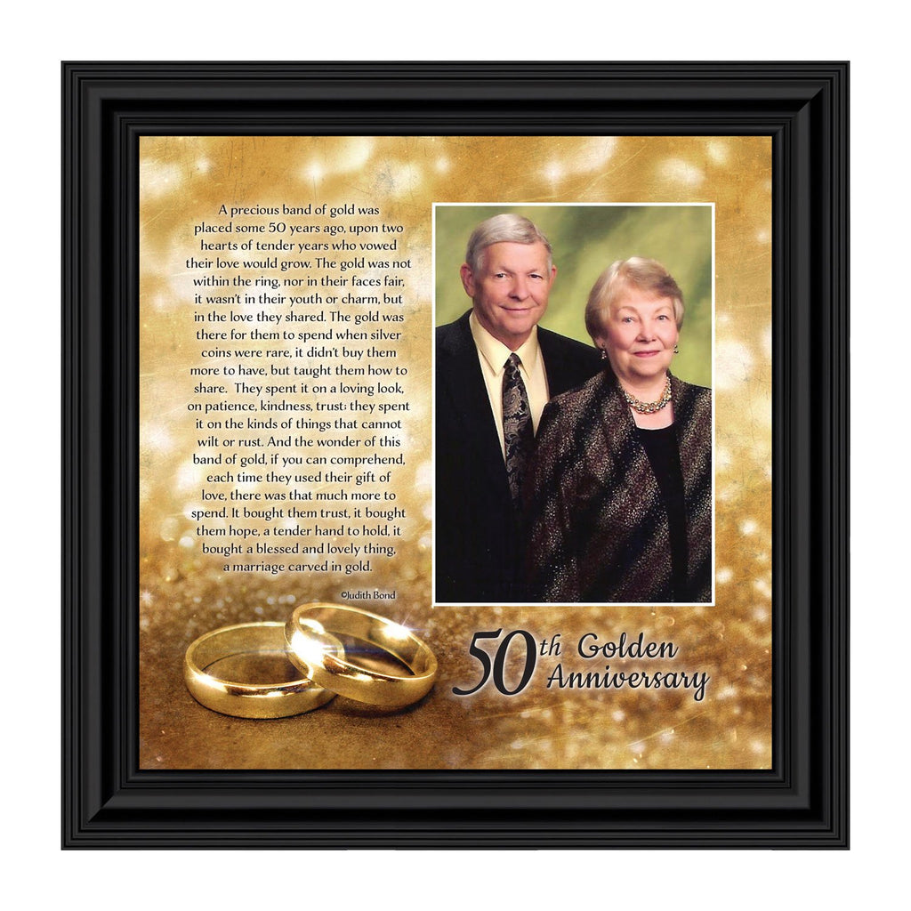50th Wedding Anniversary Gifts for Parents, 50th Anniversary Decorations for Party, Golden Anniversary 50 Year Gifts, 50th Anniversary Gifts for Couples, Gift with your 50th Anniversary Card, 6314.