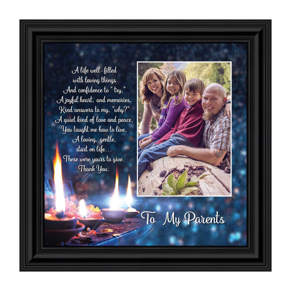 Thank You To My Parents, Appreciation for Parents Framed Poem, 10X10 6319