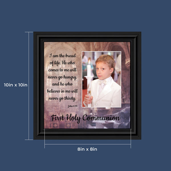 First Holy Communion, Catholic Confirmation Picture Frame, 10x10 6386
