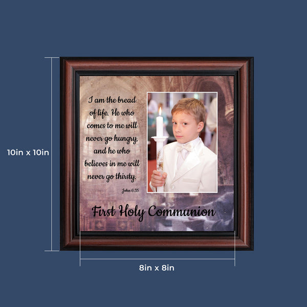 First Holy Communion, Catholic Confirmation Picture Frame, 10x10 6386