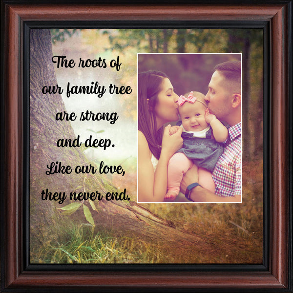 Our Roots, Inspirational Wall Art Decor, Reunion or Family Picture Frame, 10x10 6402