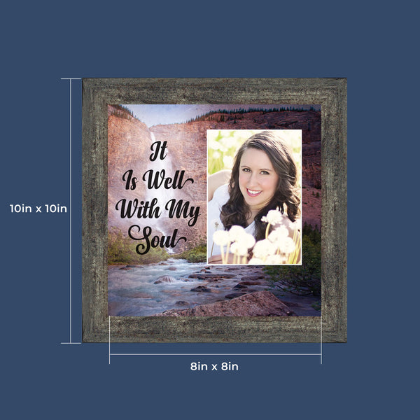 It is Well with My Soul, Hymn Art, Religious Picture Frame, 10x10 6403