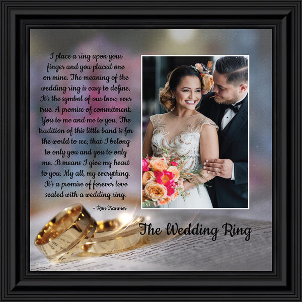 The Wedding Ring, Gift for Bride and Groom,  Wedding Gift Picture Frame, 10x10 6418