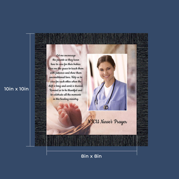 NICU Nurses Prayer, Nurse Appreciation Gifts, Infant Caregiver, Religious Picture Frame, 6429, 10x10