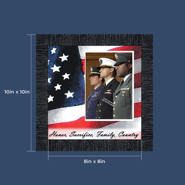 A Soldier’s Honor, Military Gift, American Picture Frame, 10x10 6340
