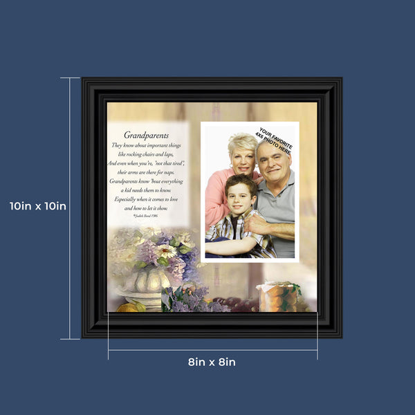 Grandparents,  Gift from Grandma or Grandpa, Personalized Picture Frame, 10X10 6705