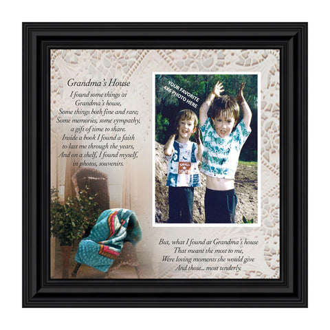 Grandmas House, Grandparent's Day Gift, Personalized Picture Frame from Grandchild, 10X10 6724