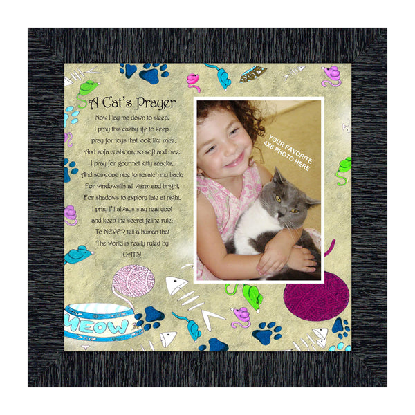 A Cats Prayer, Personalized Picture Frame for you with your Pet, 8x8, 6765