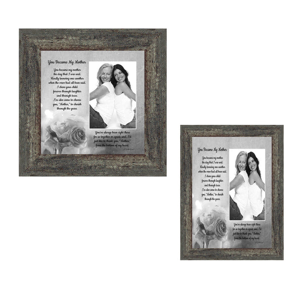 Picture Frame Set, 2 Piece Customizable Gallery Multi pack, 1-5x7, 1-8x8, for Tabletop or Wall Display