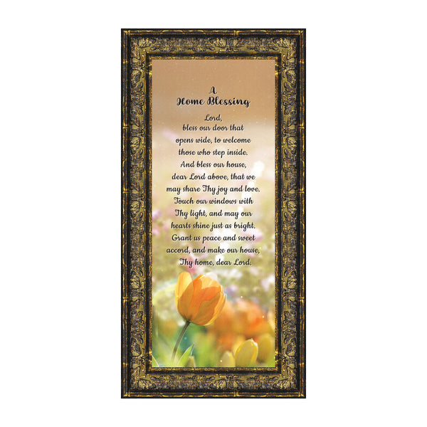A Home Blessing, God Bless This Home Sign, Home Blessing Decor, 4x10, 7302