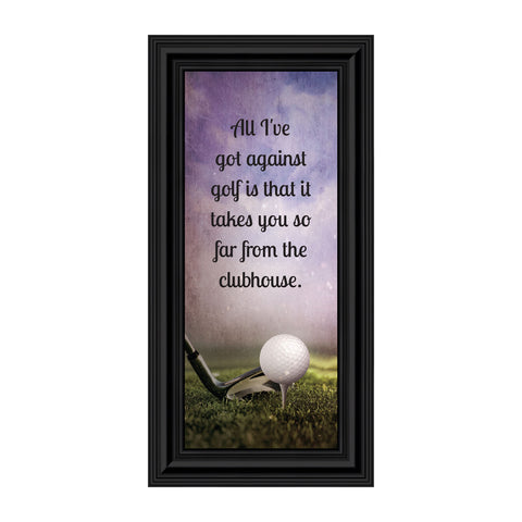 Golf, Funny Golf Gifts for Men and Women, Picture Framed Poem, 6x12 7367