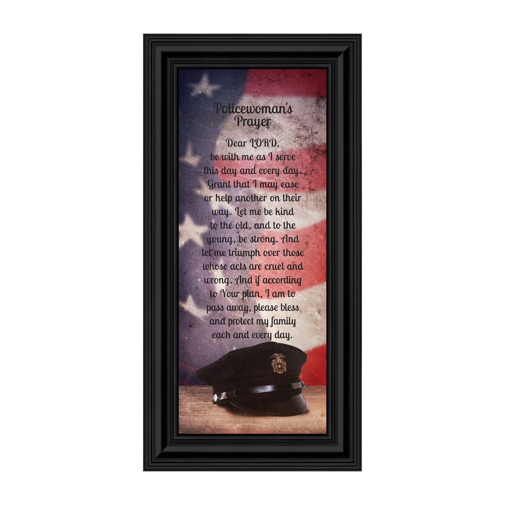 Policewoman's Prayer, Police Officer Gifts for Women, Police Woman Décor, 6x12 7372