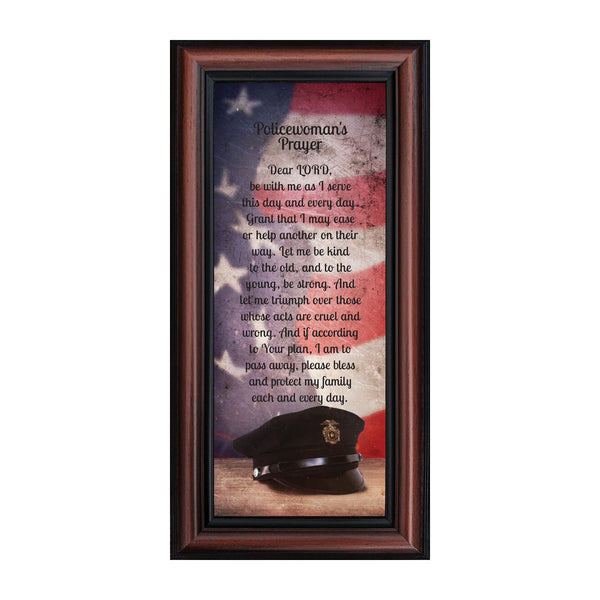 Policewoman's Prayer, Police Officer Gifts for Women, Police Woman Décor, 6x12 7372