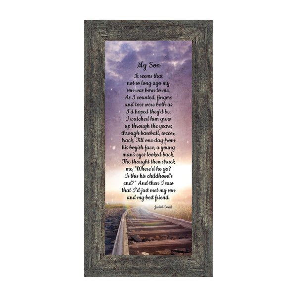 My Son, Sentimental Gift for Son from Mom or Dad, Inspirational Picture Frame, 10x10 6395