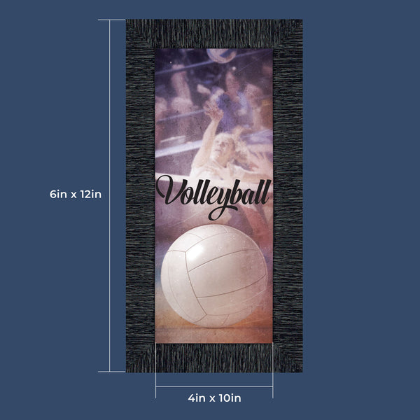 Volleyball Picture Frame; Bump, Set, Spike; Sports Themed Wall Art, 6x12 7411