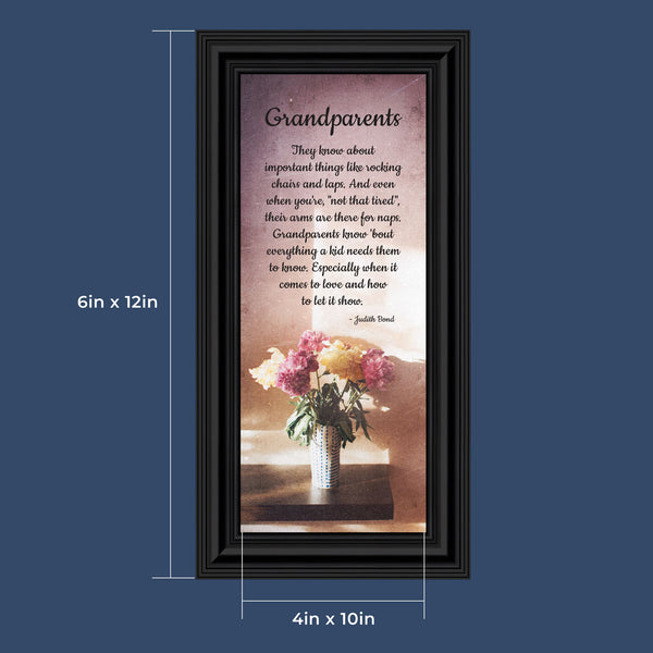 Grandparents, Great Gift for Grandma and Grandpa from Grandchildren, Family Picture Frame, 10x10 6415