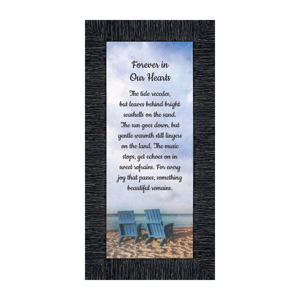 Memorial Gifts Picture Frames, Sympathy Gifts for Loss of Mother, Bereavement Gifts to Add to Your Sympathy Gift Baskets, In Memory of Loved One, Forever in Our Hearts Framed Poem, 7453