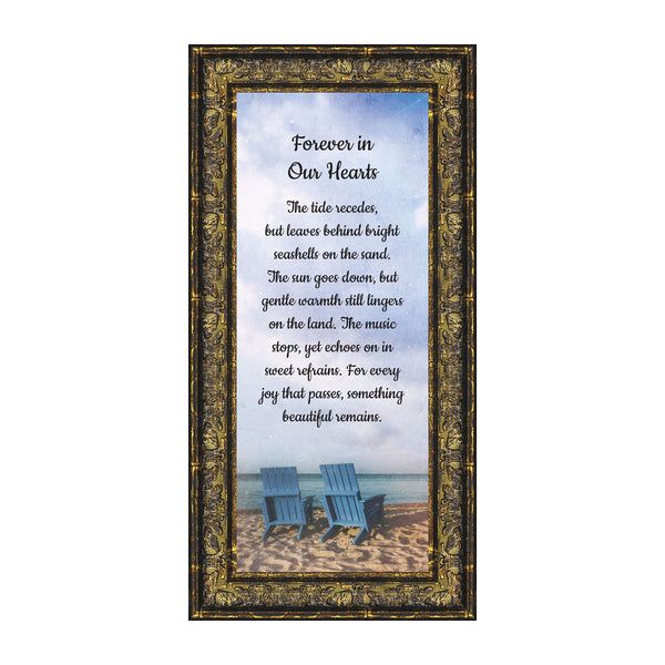 Memorial Gifts Picture Frames, Sympathy Gifts for Loss of Mother, Bereavement Gifts to Add to Your Sympathy Gift Baskets, In Memory of Loved One, Forever in Our Hearts Framed Poem, 7453