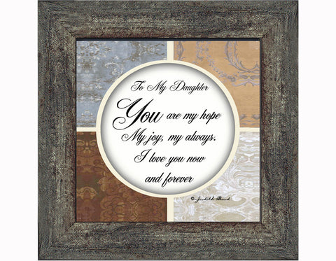 To My Daughter, Picture Frame Gift from Mom to Daughter, 6X6 75502