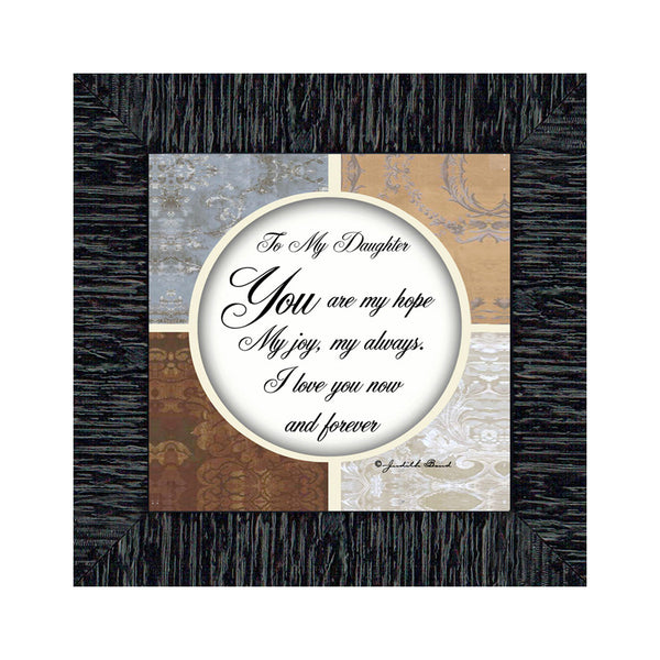 To My Daughter, Picture Frame Gift from Mom to Daughter, 6X6 75502