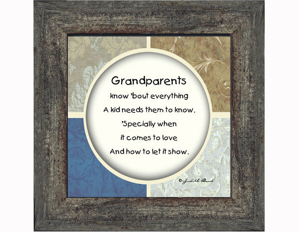 Grandparent's Day Gift, Picture Framed Poem from Grandchild, 6x6 75505