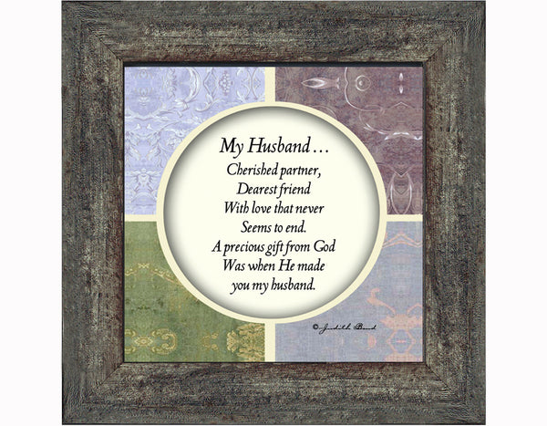 My Husband, Gift For Husband From Wife for Anniversary, Picture Frame For Men, 6x6 75517