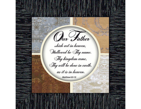 The Lord's Prayer, Our Father Prayer, Bible Verses Wall Decor, 6x6 75530