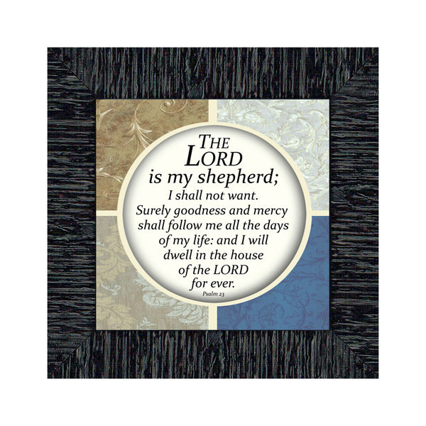 23rd Psalm, Framed Bible Verse from Psalms, Comfort and Encouragement for the Hurting, 4x4, 75531
