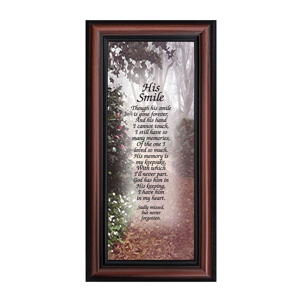 Sympathy Gifts for Loss of Husband, Memorial Gift, His Smile In Memory of Loved One, Picture Frames for Sympathy Gift Baskets, Bereavement Gifts for Loss of Father, Loss of Son Condolence Gift, 7753