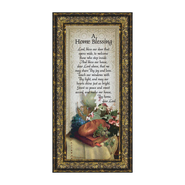 A Home Blessing Framed Poem for New Home Owners, God Bless This Home Decor, 4x10,  7759