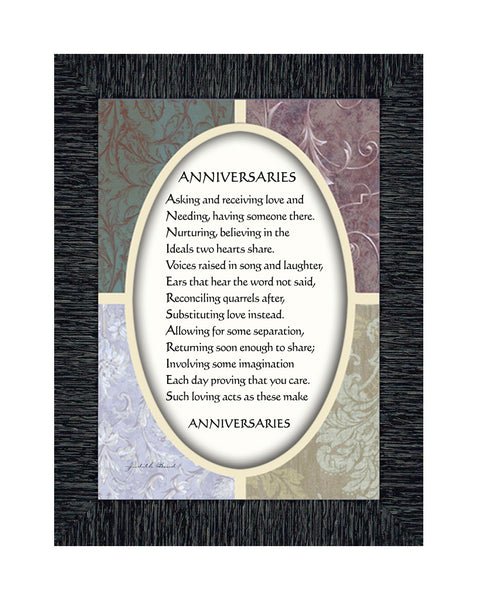 Framed Poem for a Couple to Celebrate their Anniversary, Gift for Parents, 7x9 77922