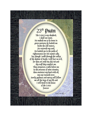 23rd Psalm, Framed Bible Verse from Psalms, Comfort and Encouragement for the Hurting, 5x7, 77931