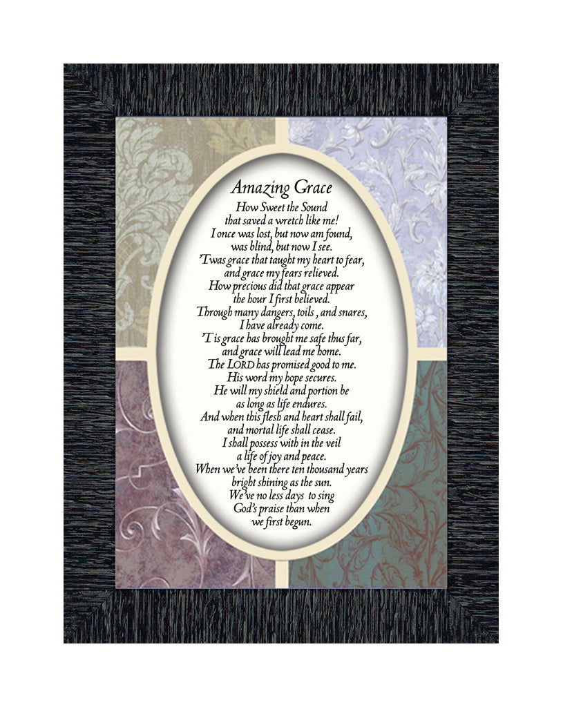 Amazing Grace, Great Hymns of the Faith, Picture Frame, 7x9 77987
